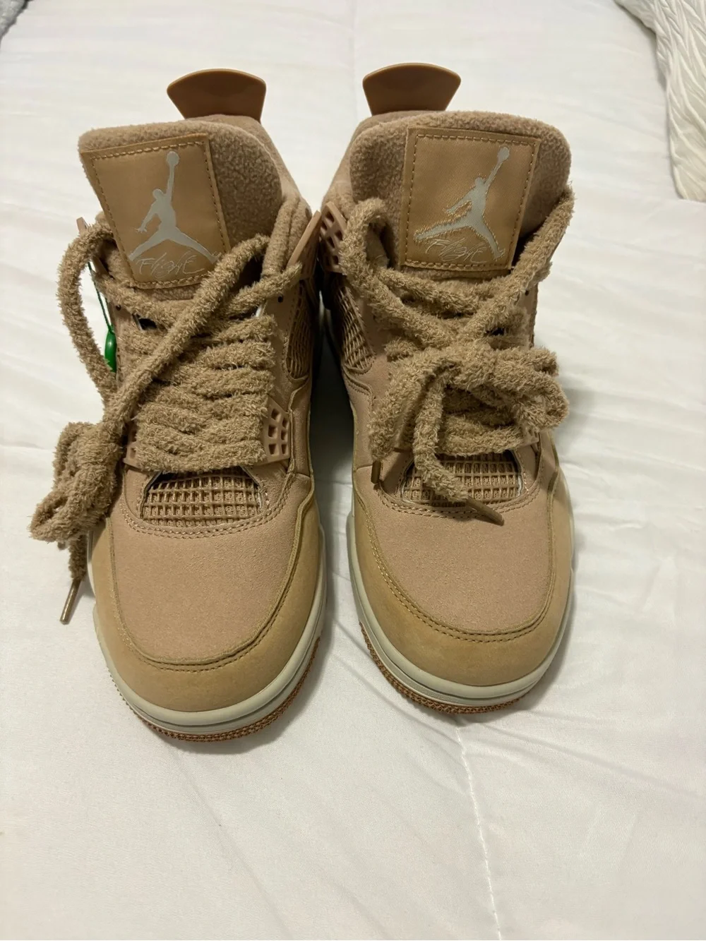 Jordan Men's Sneakers in Tan Suede and Fleece